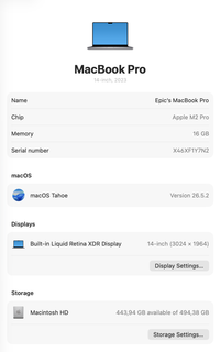 Apple MacBook Pro 2023 14-Inch M2 Pro 512GB SSD Space Gray Laptop