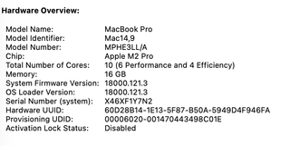 Apple MacBook Pro 2023 14-Inch M2 Pro 512GB SSD Space Gray Laptop