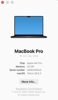 Apple MacBook Pro 16-Inch M4 Pro 512GB SSD Laptop Space Black