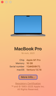 Apple MacBook Pro 2021 16-Inch M1 Pro 1TB SSD Laptop Space Gray