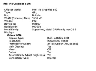 Apple MacBook Pro 2017 13-inch Core i5 512GB SSD Laptop Silver