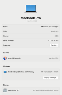 Apple MacBook Pro 14-inch M3 512GB Space Gray Laptop