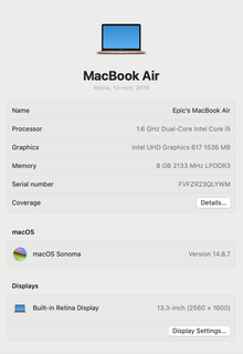 Apple MacBook Air 2019 13-inch Core i5 256GB SSD Rose Gold Laptop
