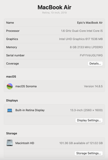 Apple MacBook Air 2019 13-inch Core i5 Laptop