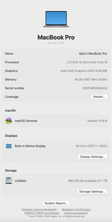 Apple MacBook Pro 2019 16-Inch Core i9 1TB SSD Laptop Silver