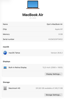 Apple MacBook Air 2020 13-inch M1 256GB SSD Rose Gold Laptop