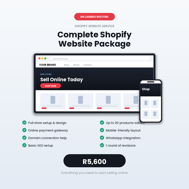 Complete Shopify Website Package – Professional Online Store Setup