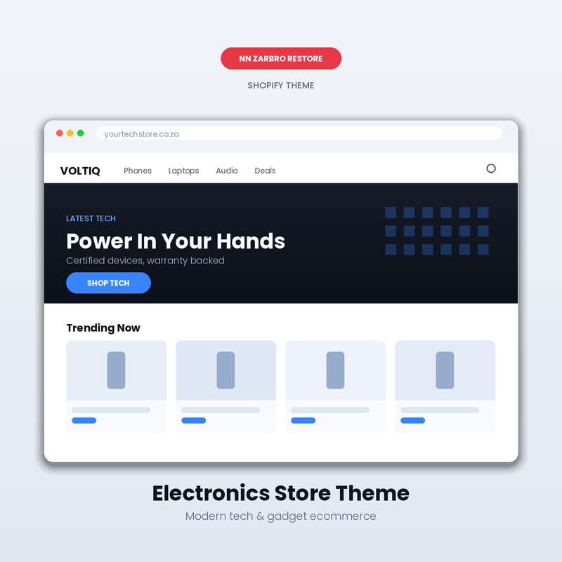 Shopify Electronics Store Theme – Modern Tech & Gadget Ecommerce Design