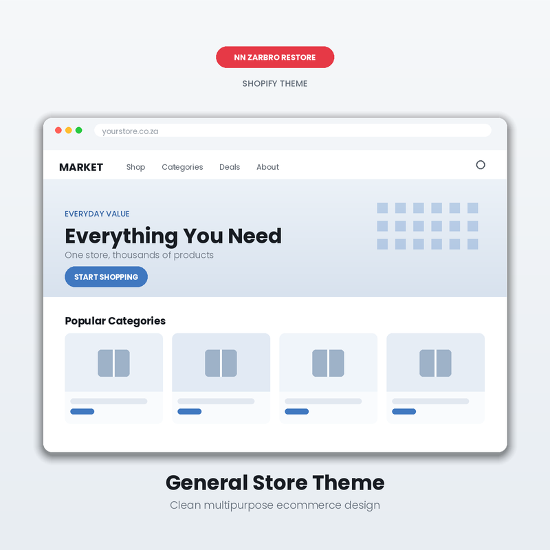 Shopify General Store Theme – Clean Multipurpose Ecommerce Design