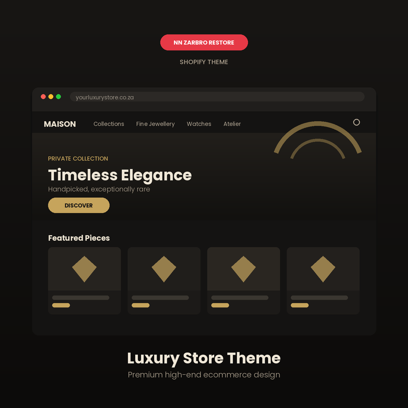 Shopify Luxury Store Theme – Premium High-End Ecommerce Design
