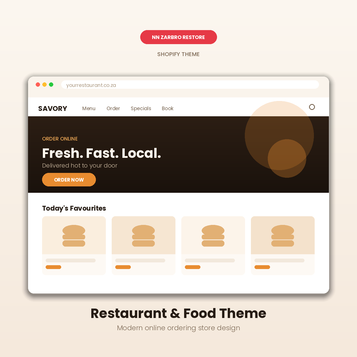 Shopify Restaurant & Food Theme – Modern Online Ordering Store Design